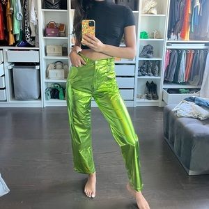 Funky neon green pants